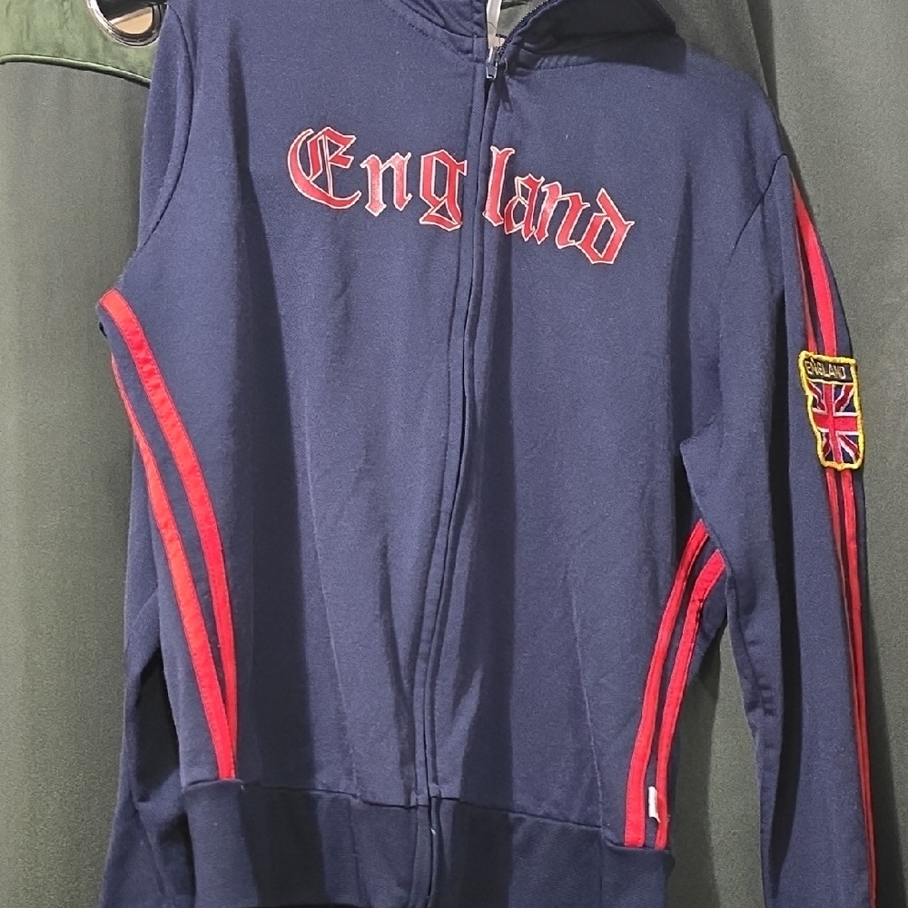 Vitange Y2K Self Esteem London Englad Tracksuit Top Only Zip Up
